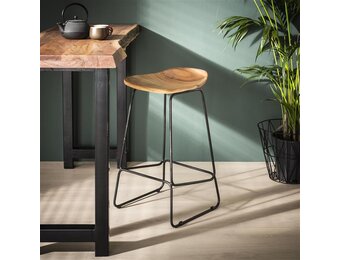 Hoyz - Barstoel Hout - Ergo - 4 Stuks - Bruin