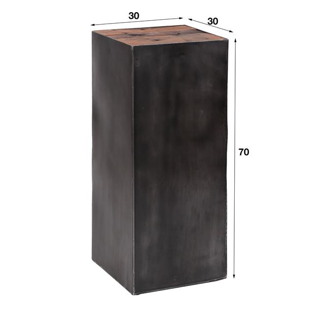 Hoyz - Bloementafel 70 Raft - Bloemenzuil - Zwart Metaal