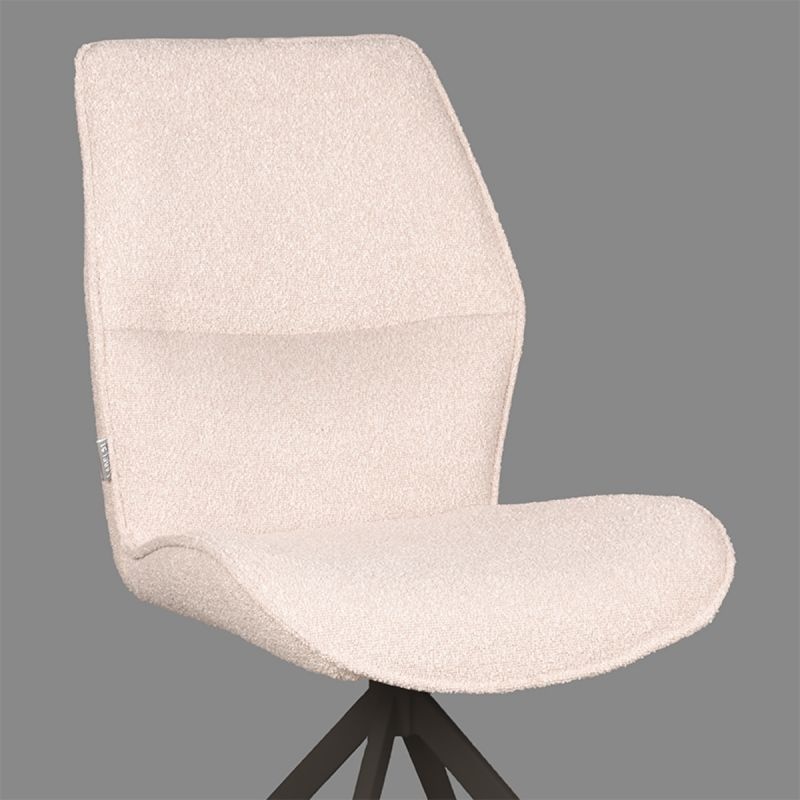 LABEL51 - Eetkamerstoel Comfy - Beige - 64x48x91cm - Set van 2