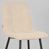 LABEL51 Eetkamerstoel Juul 54x45x89 cm - Zand - Stof - set van 2