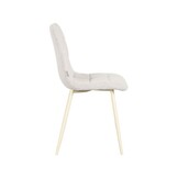 LABEL51 - Eetkamerstoel Nino - Beige - 45x54x89cm - Set van 4