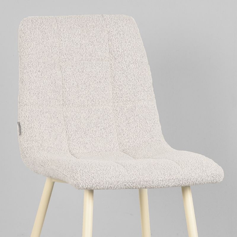 LABEL51 - Eetkamerstoel Nino - Beige - 45x54x89cm - Set van 4