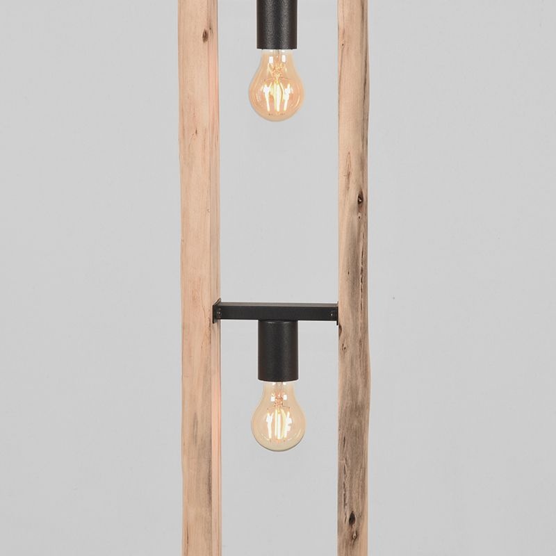 LABEL51 - Vloerlamp Woody - Beige - 25x25x150cm