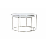 Light & Living - Salontafel DUARTE - Ø75x44cm - Zilver - Set van 2