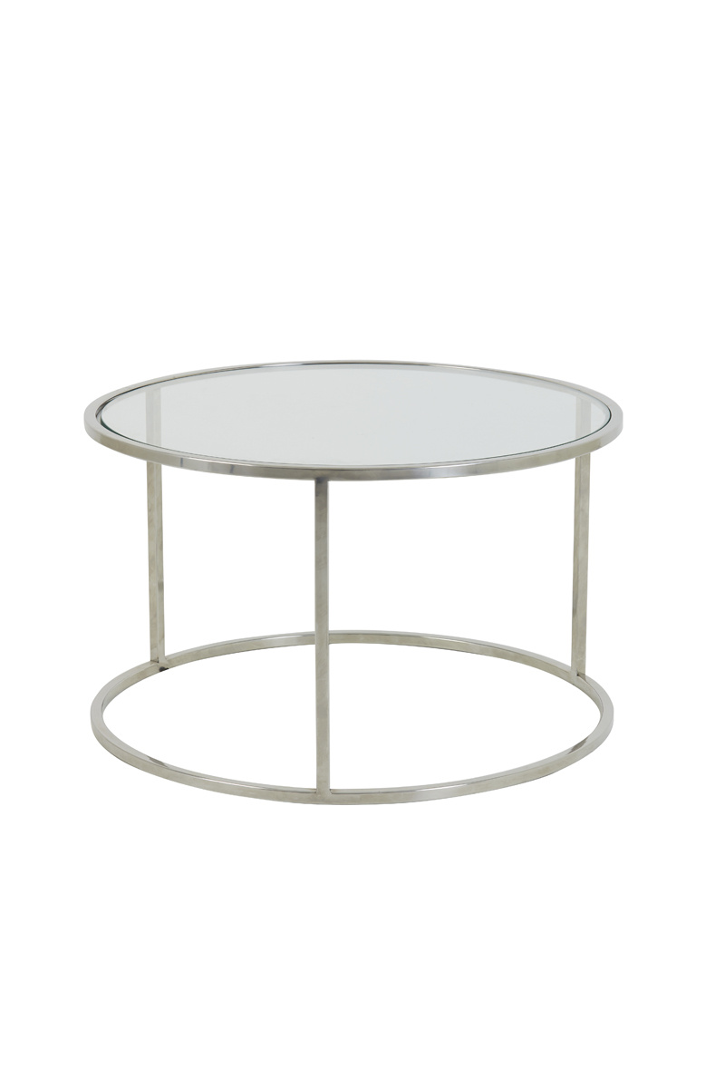 Light & Living - Salontafel DUARTE - Ø75x44cm - Zilver - Set van 2