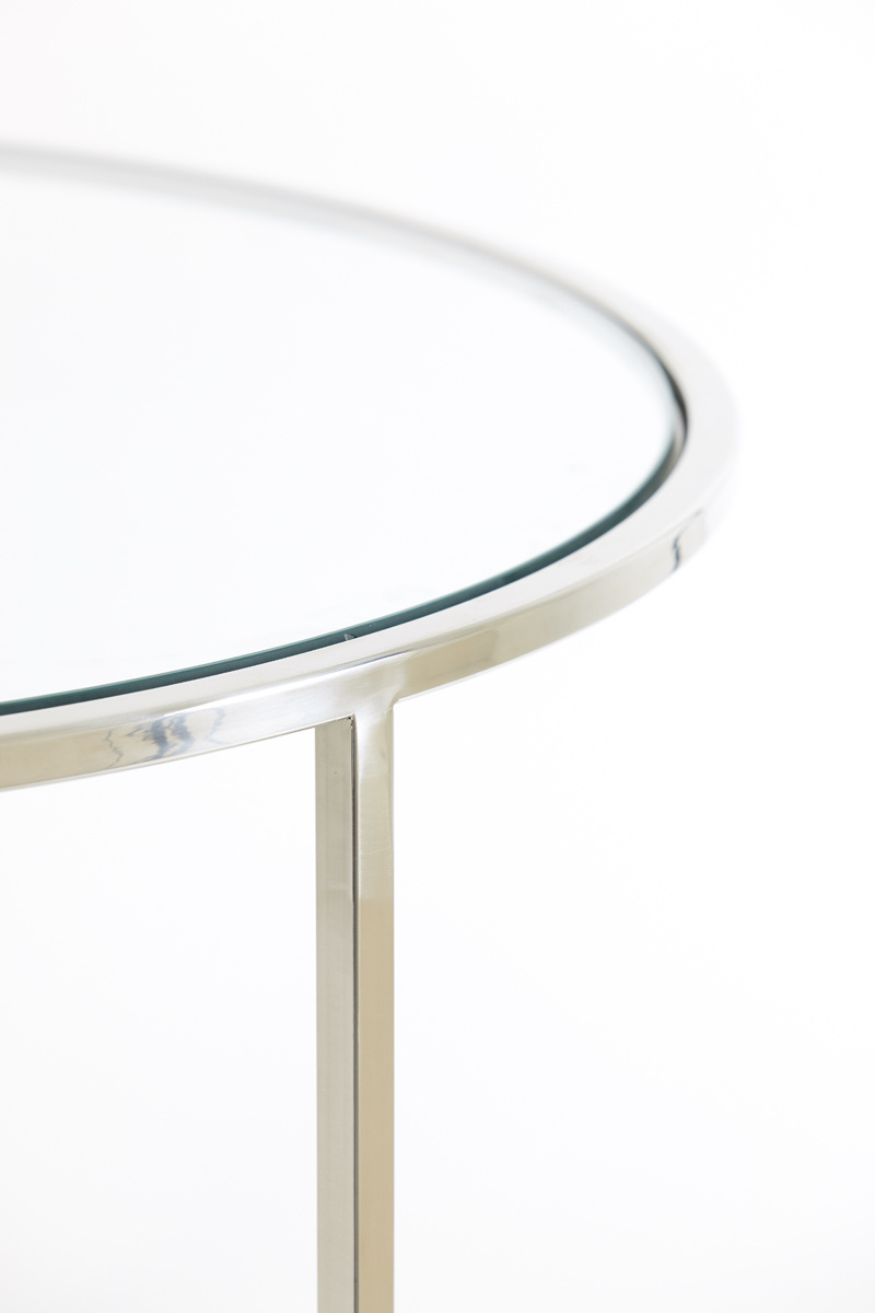 Light & Living - Salontafel DUARTE - Ø75x44cm - Zilver - Set van 2