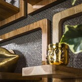 Hoyz Collection - Wandschap Curvy - Massief Acacia Naturel - Set van 5