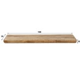 Hoyz Collection - Wandplank Sleek 170cm - Massief Mango Zandkleur
