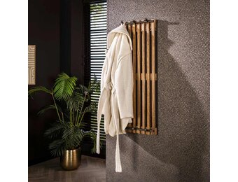 Hoyz Collection - Kapstok Tweak 2x3 Haken Hoog - Massief Mango Zandkleur