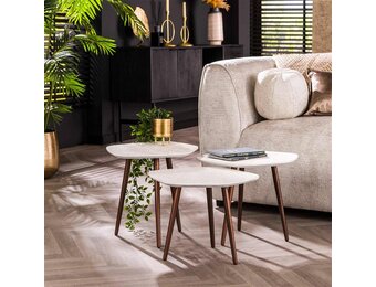 Hoyz Collection - Salontafel Point Stone - Set van 3