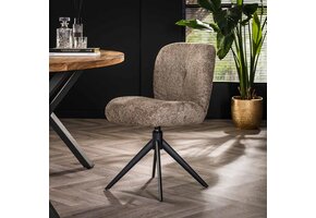 Hoyz Collection - Stoel Comfort Draaibaar. 2 Stuks - Boucle Taupe