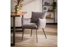 Hoyz Collection - Eetkamerfauteuil Lobby - Antraciet Velours