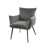 Hoyz Collection - Eetkamerfauteuil Lobby - Antraciet Velours