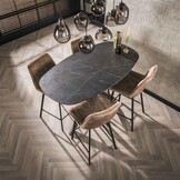 Hoyz Collection - Bartafel Kruisframe Deens Ovaal - 3D Zwart Bruin