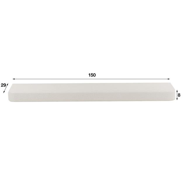 Hoyz Collection - Wandplank Stone 150cm - Marmer Composiet