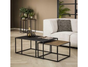 Hoyz Collection - Salontafel Iron Metallic - Grijs - Set van 2