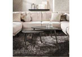 Hoyz Collection - Salontafel Set-2 Pear Shaped Organisch - 3D Zwart Bruin