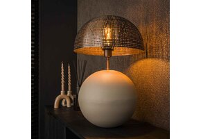 Hoyz Collection - Tafellamp 1L Sphere Natural L - Natural Grey