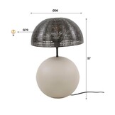 Hoyz Collection - Tafellamp 1L Sphere Natural L - Natural Grey