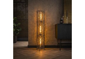 Hoyz Collection - Vloerlamp Weaver Cylinder Ø25 122cm  XL - Zwart Nikkel