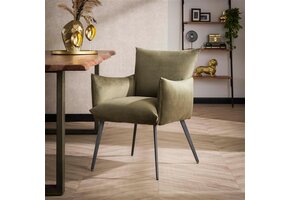 Hoyz Collection - Eetkamerfauteuil Lobby - Groen Velours