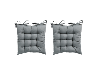 Madison Toscane Kussen - Basic Grey - 46x46 - Grijs - 2 Stuks