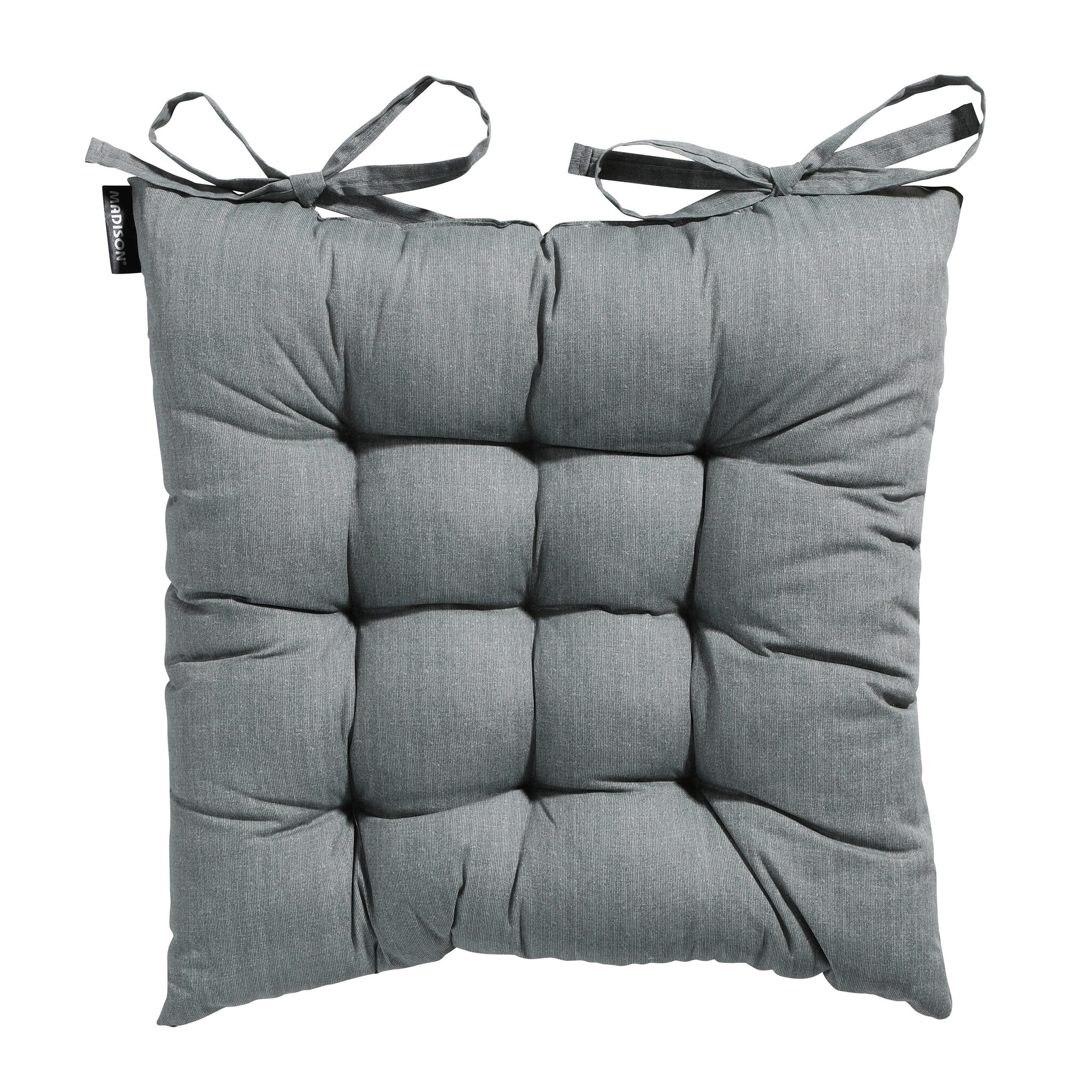 Madison Toscane Kussen - Basic Grey - 46x46 - Grijs - 2 Stuks