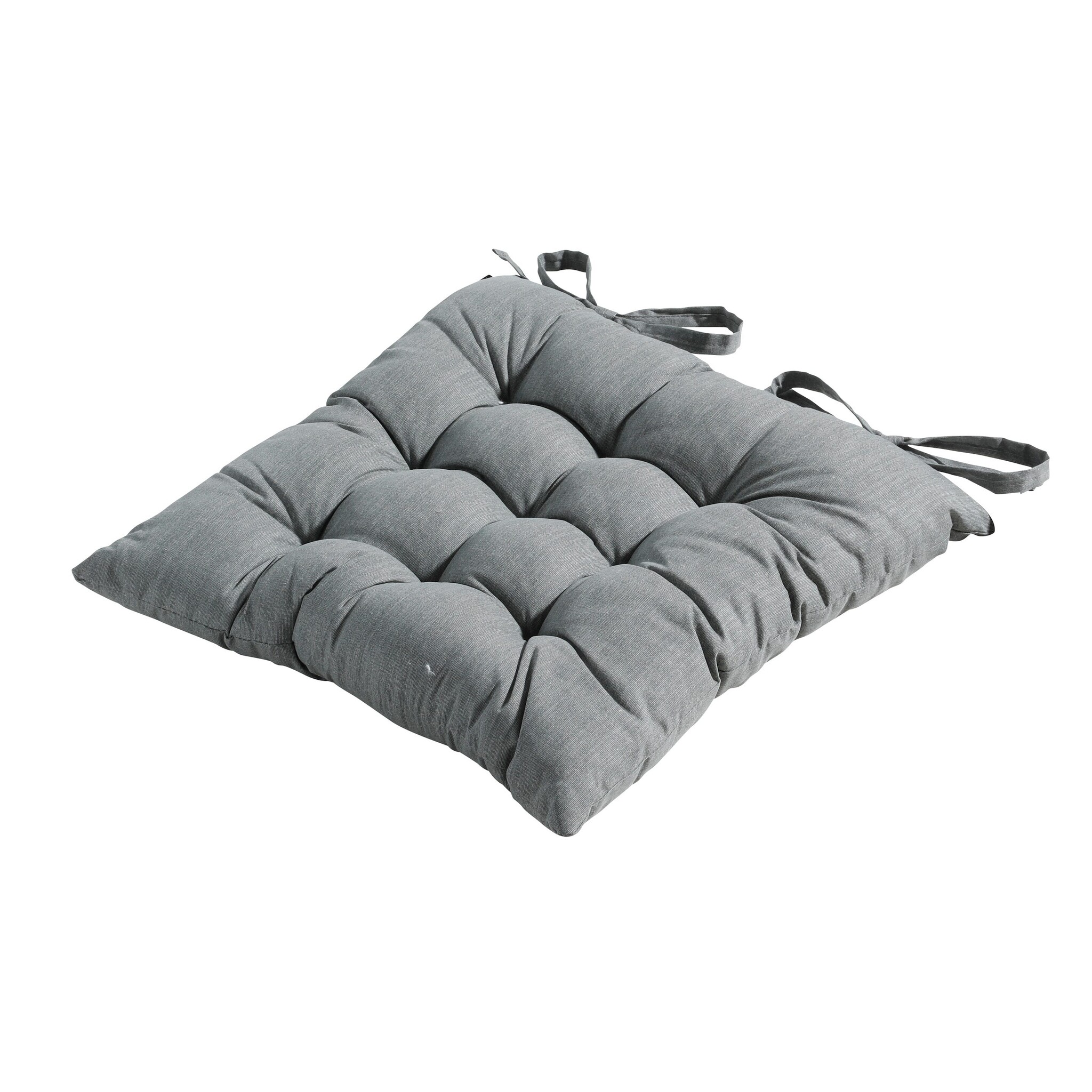 Madison Toscane Kussen - Basic Grey - 46x46 - Grijs - 2 Stuks