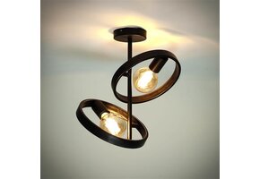 Hoyz Collection - Plafondlamp 2L Hover - Charcoal