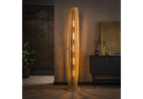 Hoyz Collection - Vloerlamp Orbit 5L - Massief Mango Naturel - XL