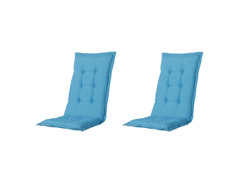 Madison - Kussen lage rug Panama aqua - 105x50 - Blauw - 2 Stuks