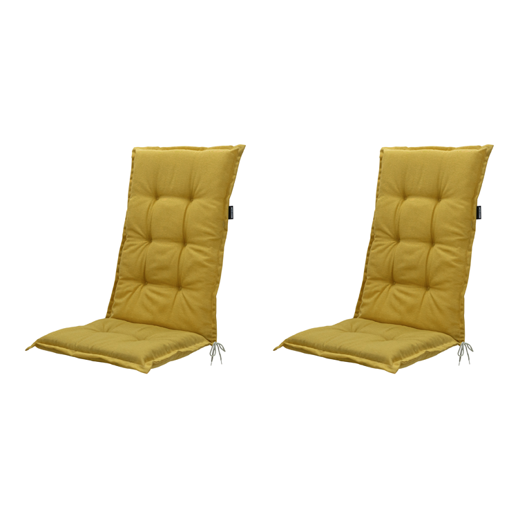 Madison - Tuinkussen Lage Rug Panama Yellow - 105x50cm - 2 Stuks