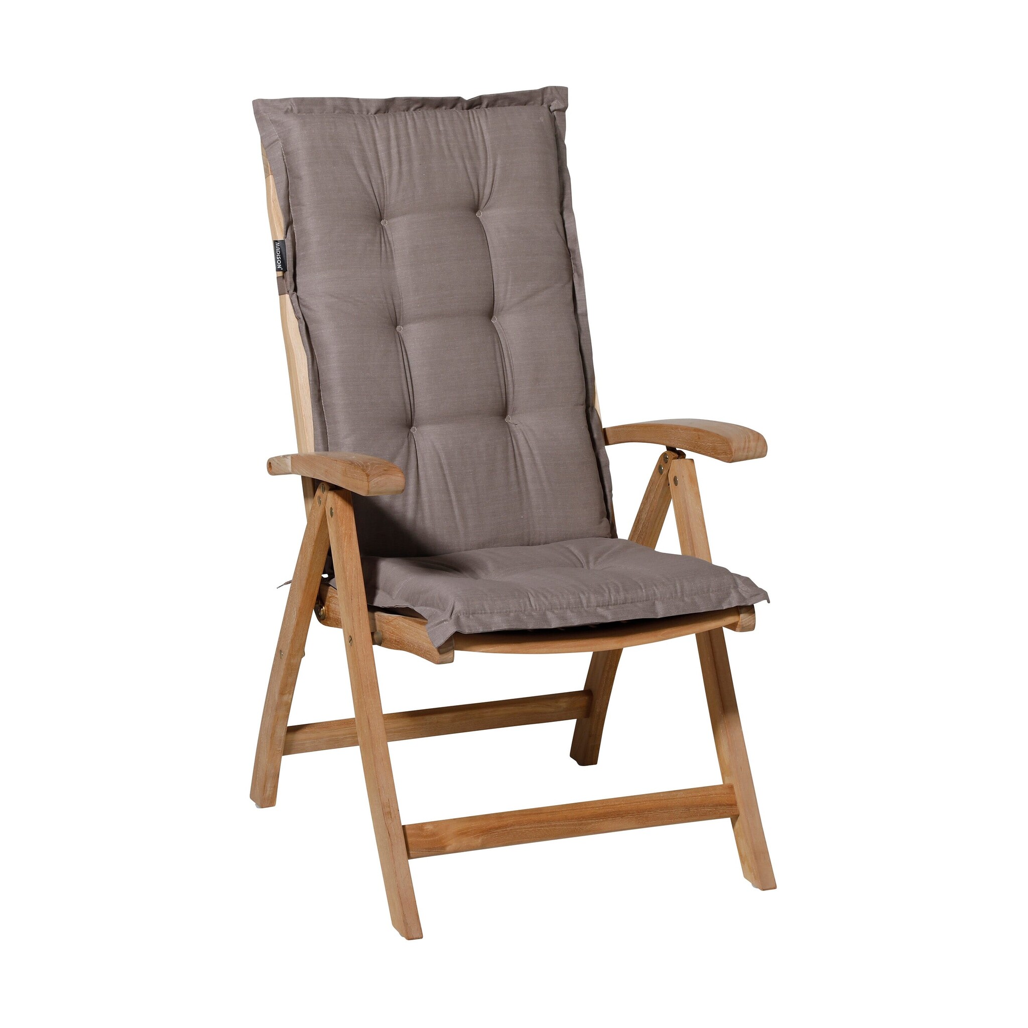 Madison - Tuinkussens Hoge Rug Basic Taupe - 123x50 - Bruin - 2 Stuks
