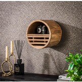 Hoyz Collection - Wandschap Tweak Ø30 - Massief Mango Zandkleur