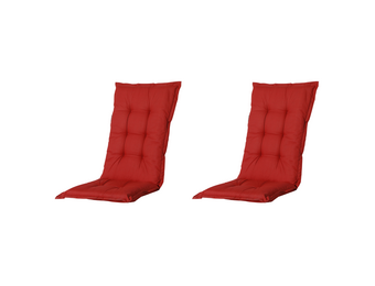 Madison - Kussen lage rug Basic red - 105x50 - Rood - 2 Stuks