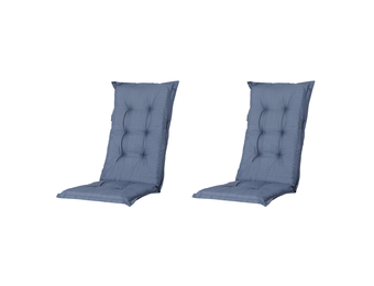 Madison - Tuinkussens Hoge Rug Basic Kobalt - 123x50 - Blauw - 2 Stuks