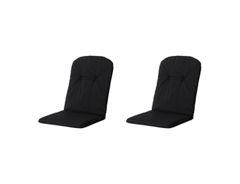 Madison Kussen - Kuip Hoog - Panama Black - 45x96 - Zwart - 2 Stuks