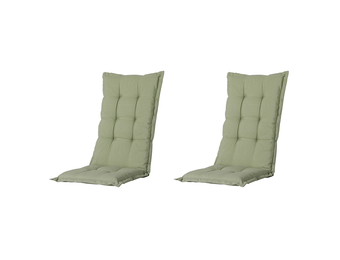 Madison - Tuinkussens Hoge Rug Panama Sage - 123x50 - Groen - 2 Stuks