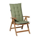 Madison - Tuinkussens Hoge Rug Panama Sage - 123x50 - Groen - 2 Stuks