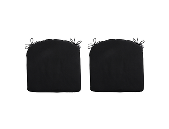 Madison Zitkussen -  Panama Black  -  46x48  -  Zwart  -  2 Stuks