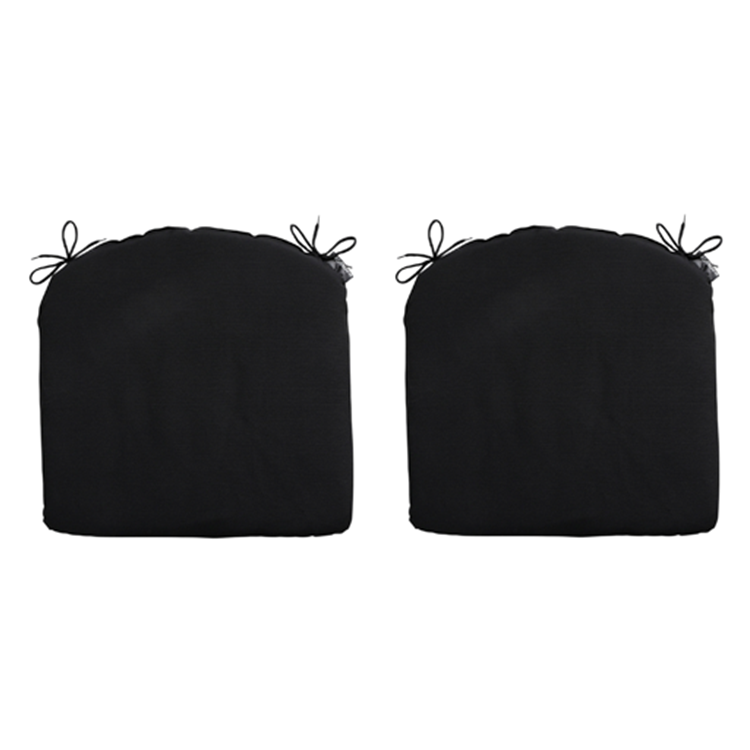 Madison Zitkussen - Panama Black - 46x48 - Zwart - 2 Stuks