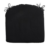 Madison Zitkussen -  Panama Black  -  46x48  -  Zwart  -  2 Stuks
