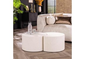 Hoyz Collection - Salontafel Stone Moonset - Marmer Composiet - Set van 2