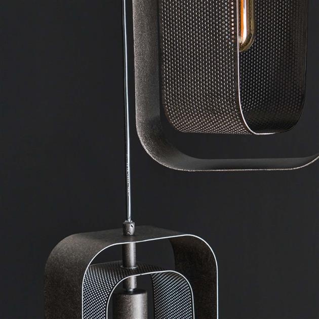 Hoyz Collection - Hanglamp 3L Mesh Rotate - Artic Zwart