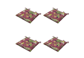 Madison - Zitkussen - Jasmijn bordeaux - 46x46 - Rood - 4 Stuks