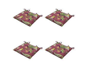 Madison - Zitkussen - Jasmijn bordeaux - 46x46 - Rood - 4 Stuks