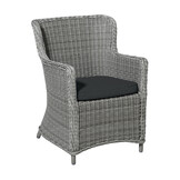 Madison -  Zitkussen Wicker Dark grey canvas eco+ - Ca. 48x48 cm - Set van 4