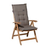 Madison -  Tuinstoelkussen Lage Rug Rib liver - Ca. 105x50 cm - Set van 4