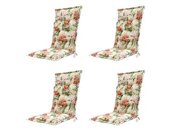 Madison - Tuinstoelkussen Hoge Rug 123x50 - Multicolor - Lua Sand - 4 Stuks