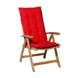 Madison -  Tuinstoelkussen Hoge Rug Panama red - Ca. 123x50 cm - Set van 4